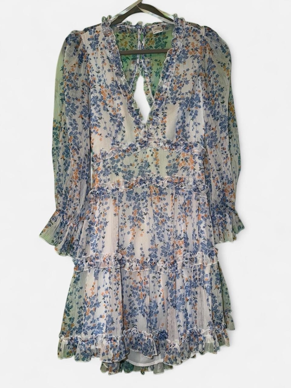 Floral Ruffle Mini Dress | Feminine Dress | Women's Medium